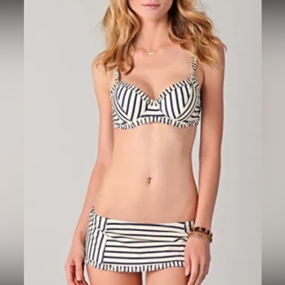 Tory Burch sail navy striped bikini top size XS NWOT - Picture 5 of 8